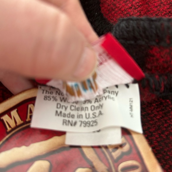 NWT Vtg Marlboro Country Store Wool Blanket Red/Black Buffalo Plaid - Picture 5 of 5